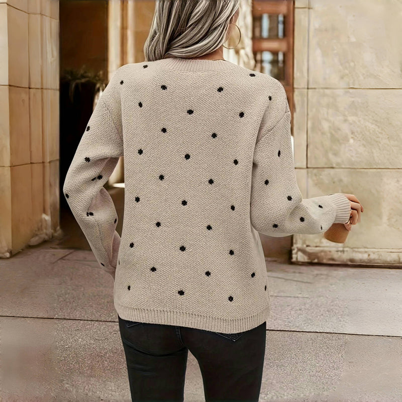VITTORIA COMO | MAGLIONE IN MAGLIA A POIS DA DONNA