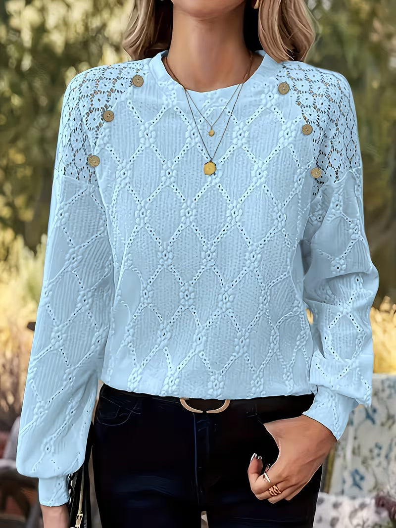VITTORIA COMO | BLUSA INTRECCIATA CON COLLO TONDO DA DONNA