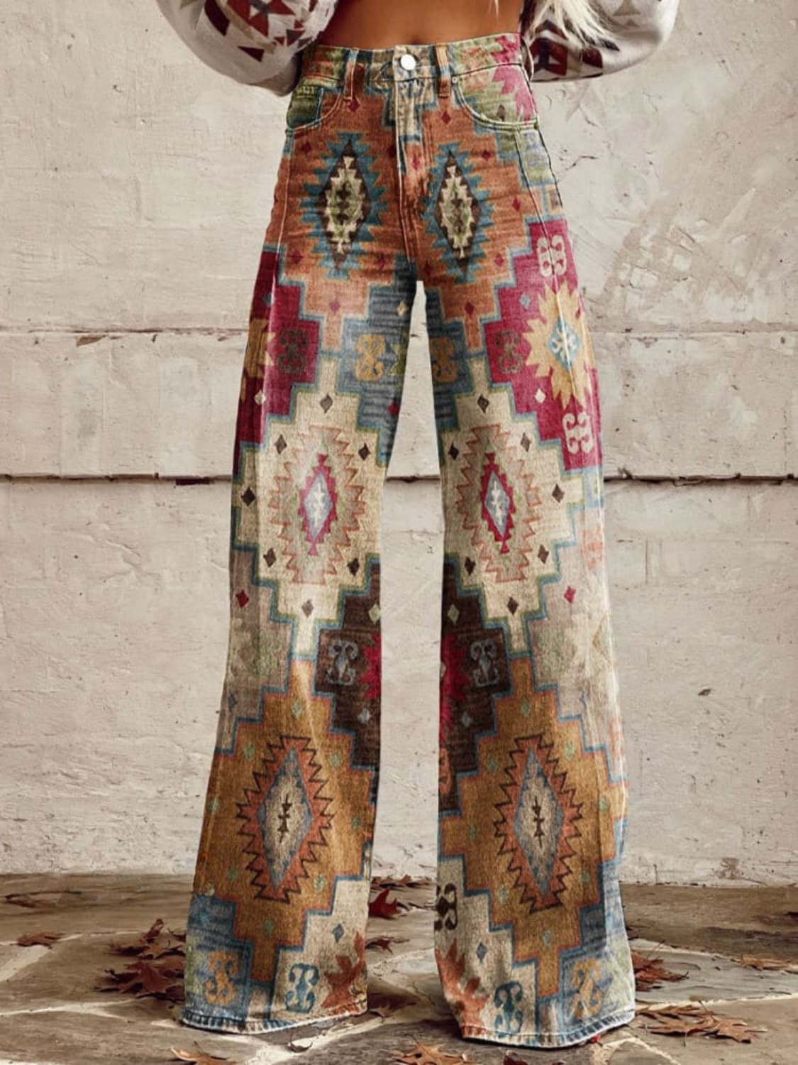 Aldina – Pantaloni Larghi Vintage Boho