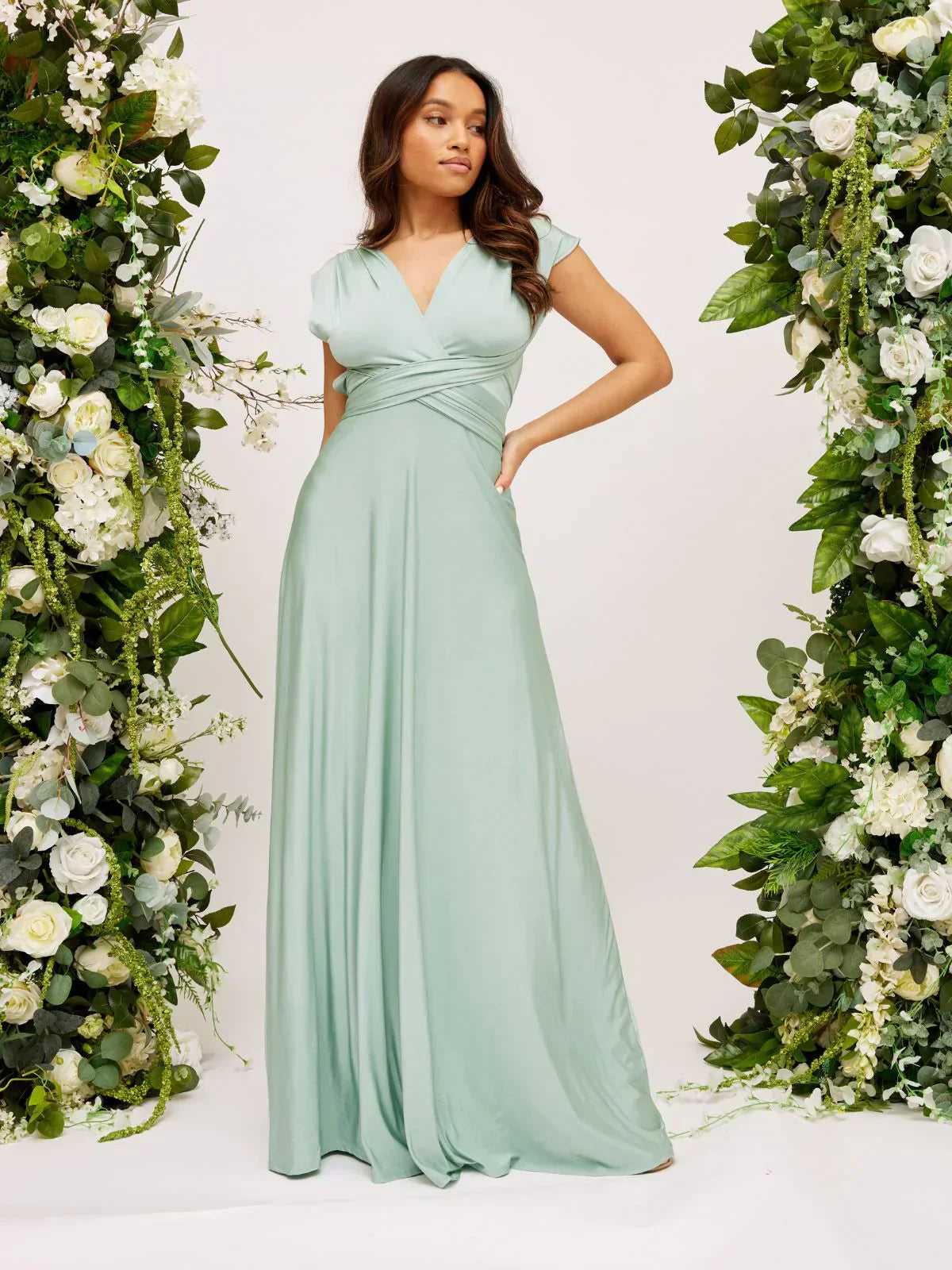 Nicole – Maxi Abito Con Incrocio Sulla Schiena