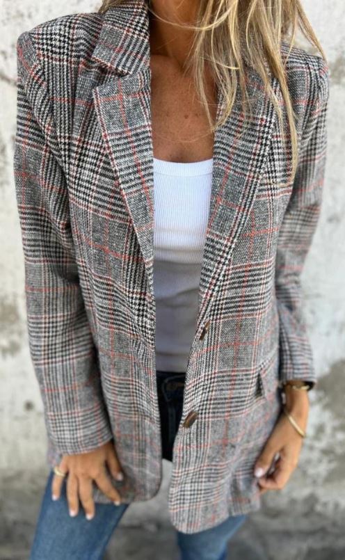 Elaina - Elegante Blazer Invernale a Quadri