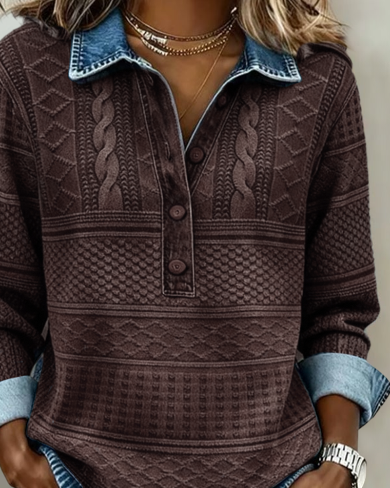 VITTORIA COMO | CAMICIA EFFETTO DENIM DA DONNA