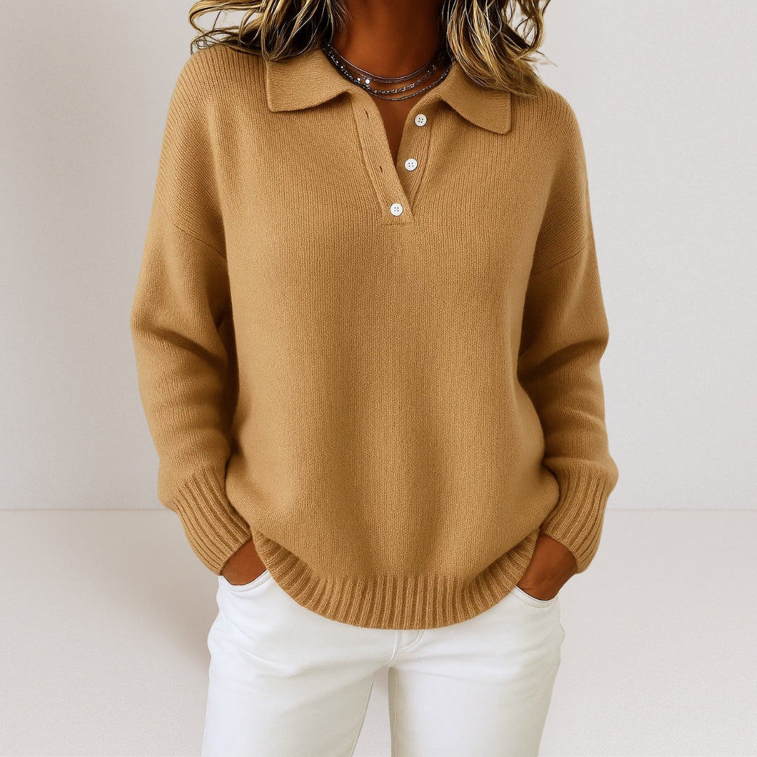VITTORIA COMO | MAGLIONE IN MAGLIA CON COLLO DA DONNA
