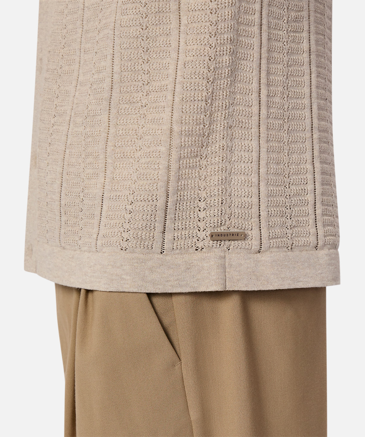 Camicia beige a maniche corte Noah