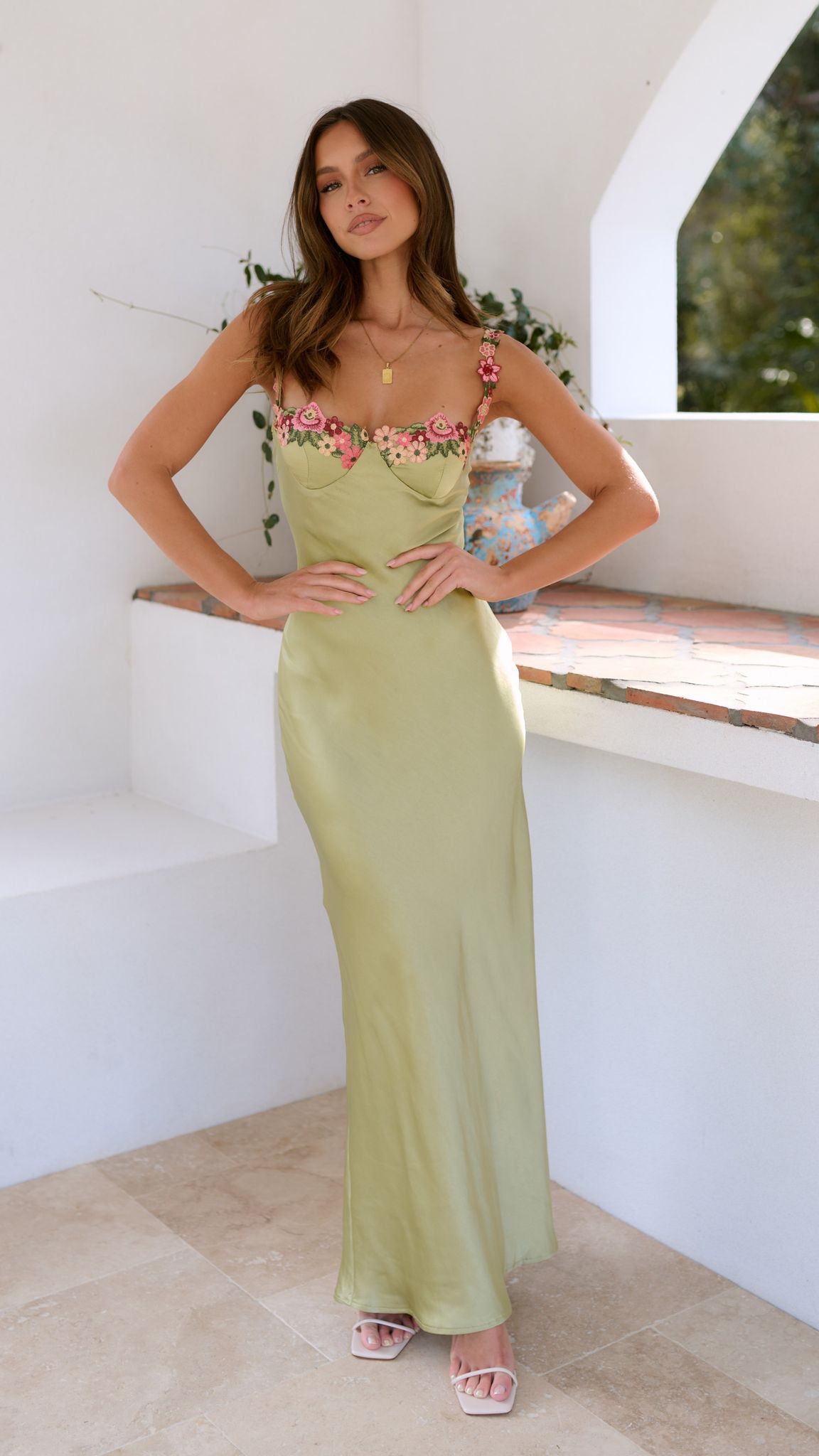 Chelsey – Vestito con corpetto floreale