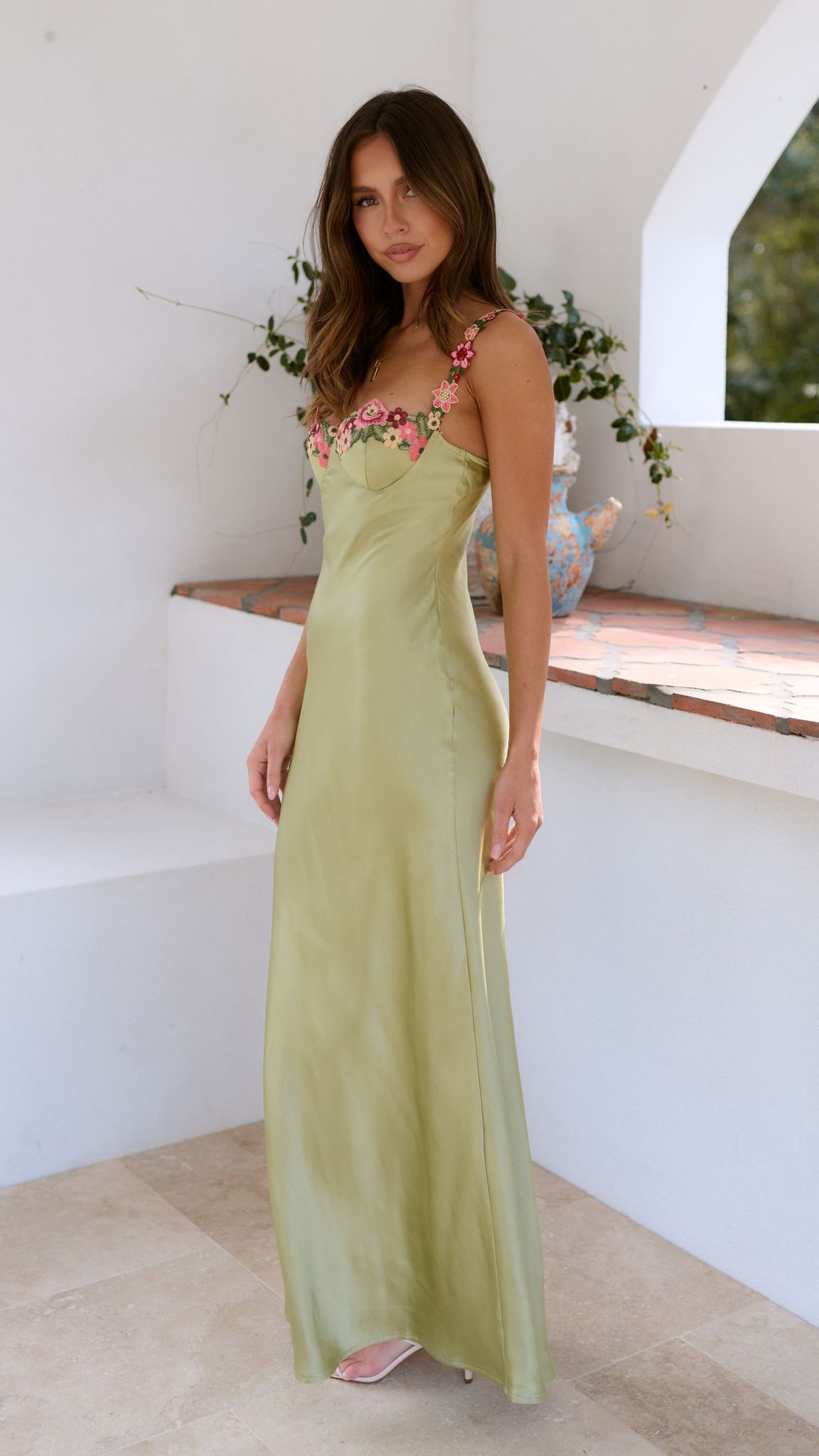 Chelsey – Vestito con corpetto floreale