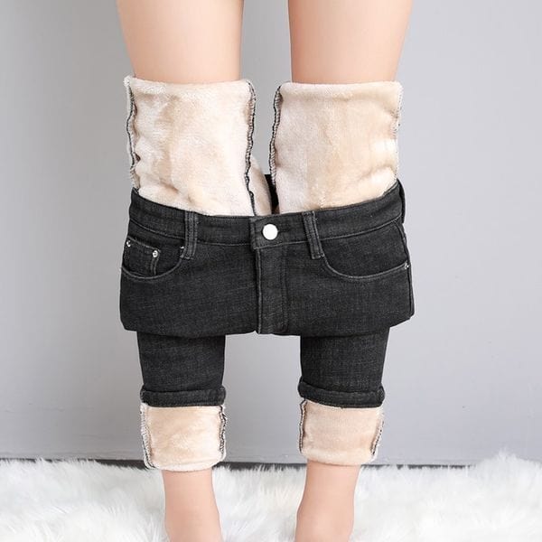 Jeans foderati in pile