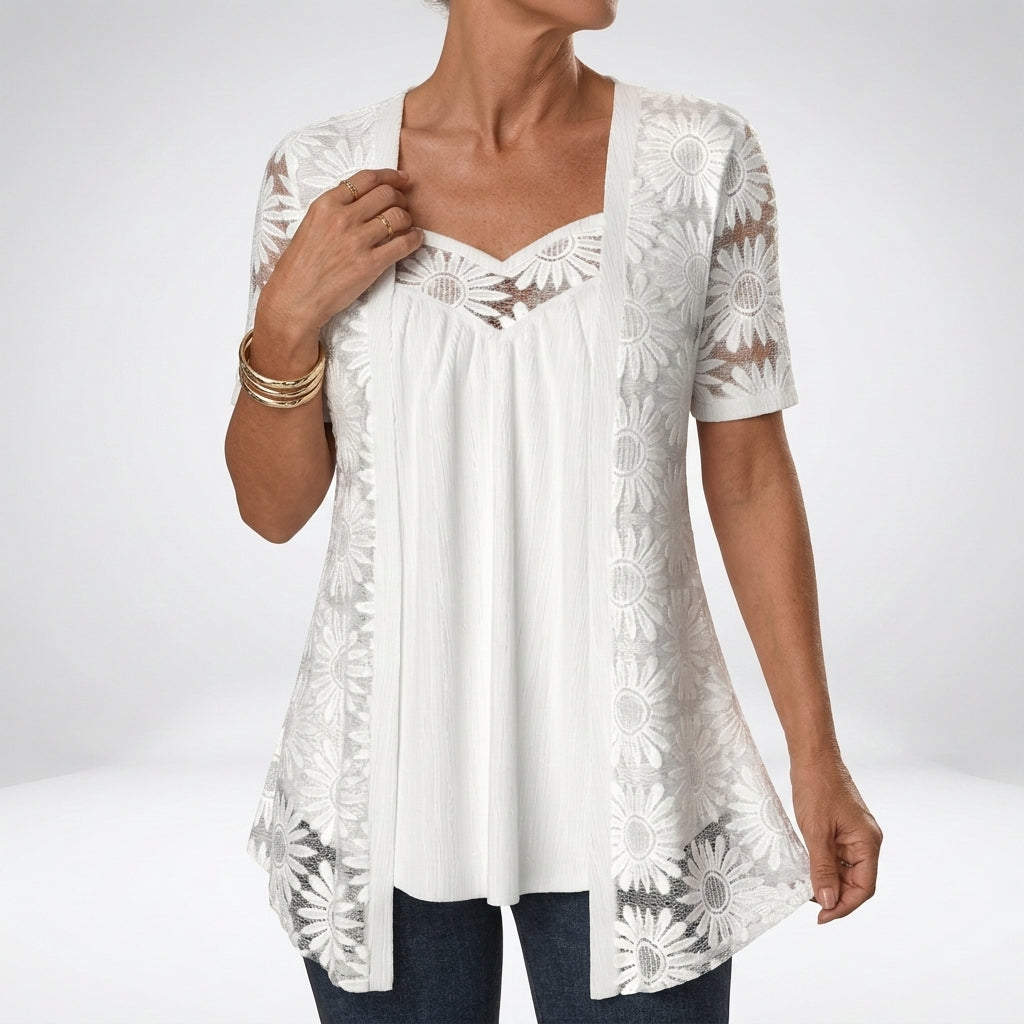 VITTORIA COMO | BLUSA IN PIZZO DA DONNA
