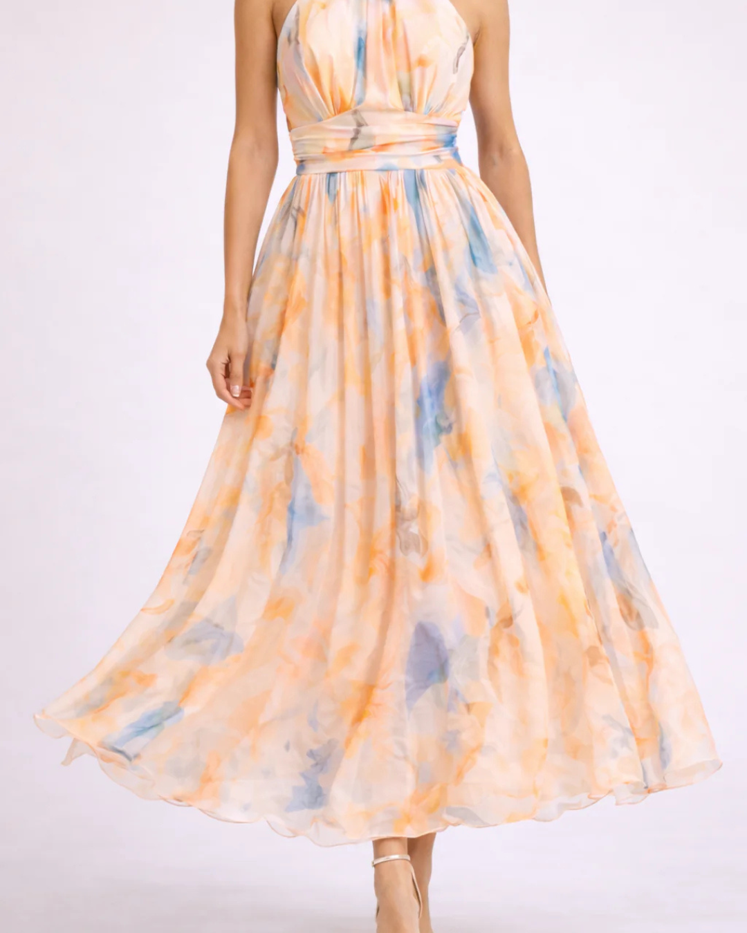 VITTORIA COMO | ABITO MAXI ELEGANTE CON COLLO HALTER PER DONNA
