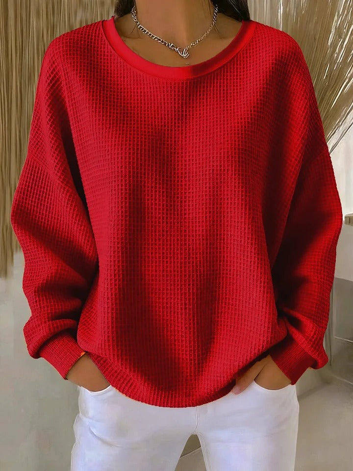 VITTORIA COMO | MAGLIONE OVERSIZE IN MAGLIA WAFFLE DA DONNA