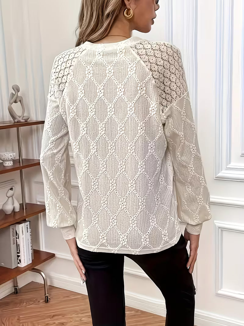 VITTORIA COMO | BLUSA INTRECCIATA CON COLLO TONDO DA DONNA