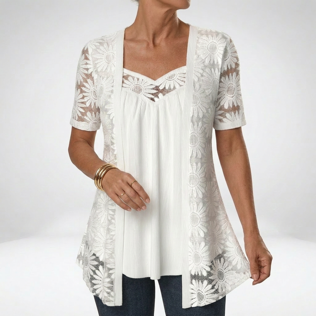 VITTORIA COMO | BLUSA IN PIZZO DA DONNA