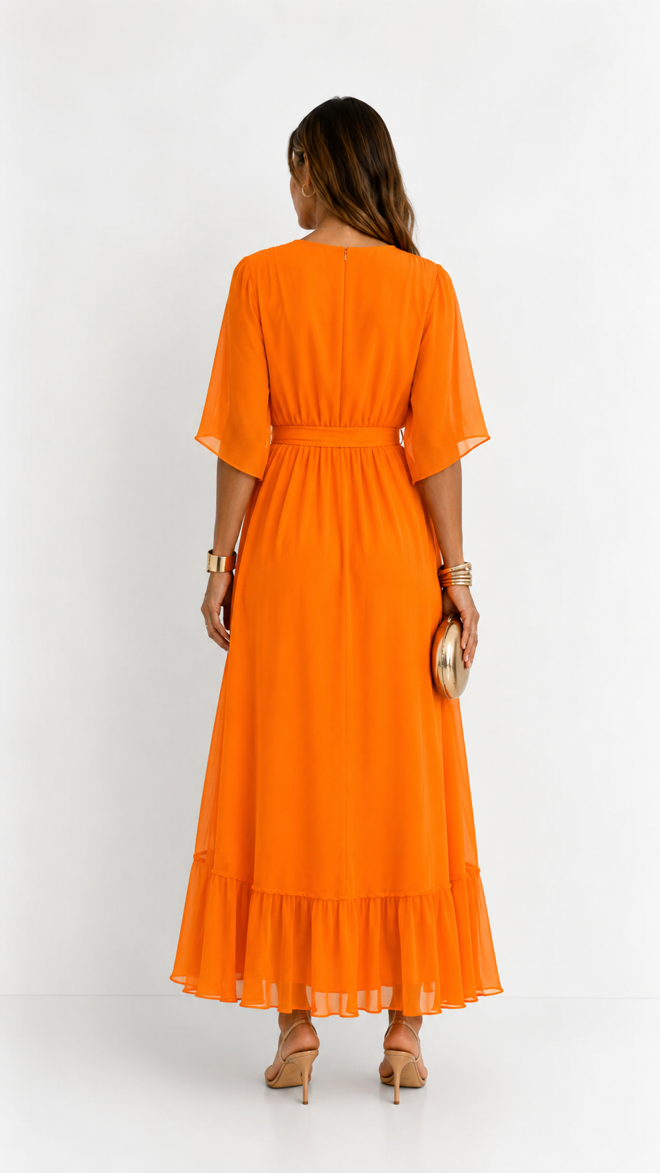 VITTORIA COMO | ABITO IN CHIFFON WRAP DA DONNA
