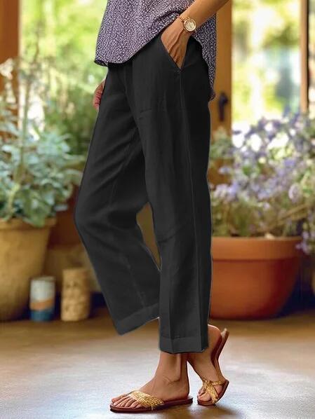 VITTORIA COMO | PANTALONE IN LINO FIT RELAXED DA DONNA