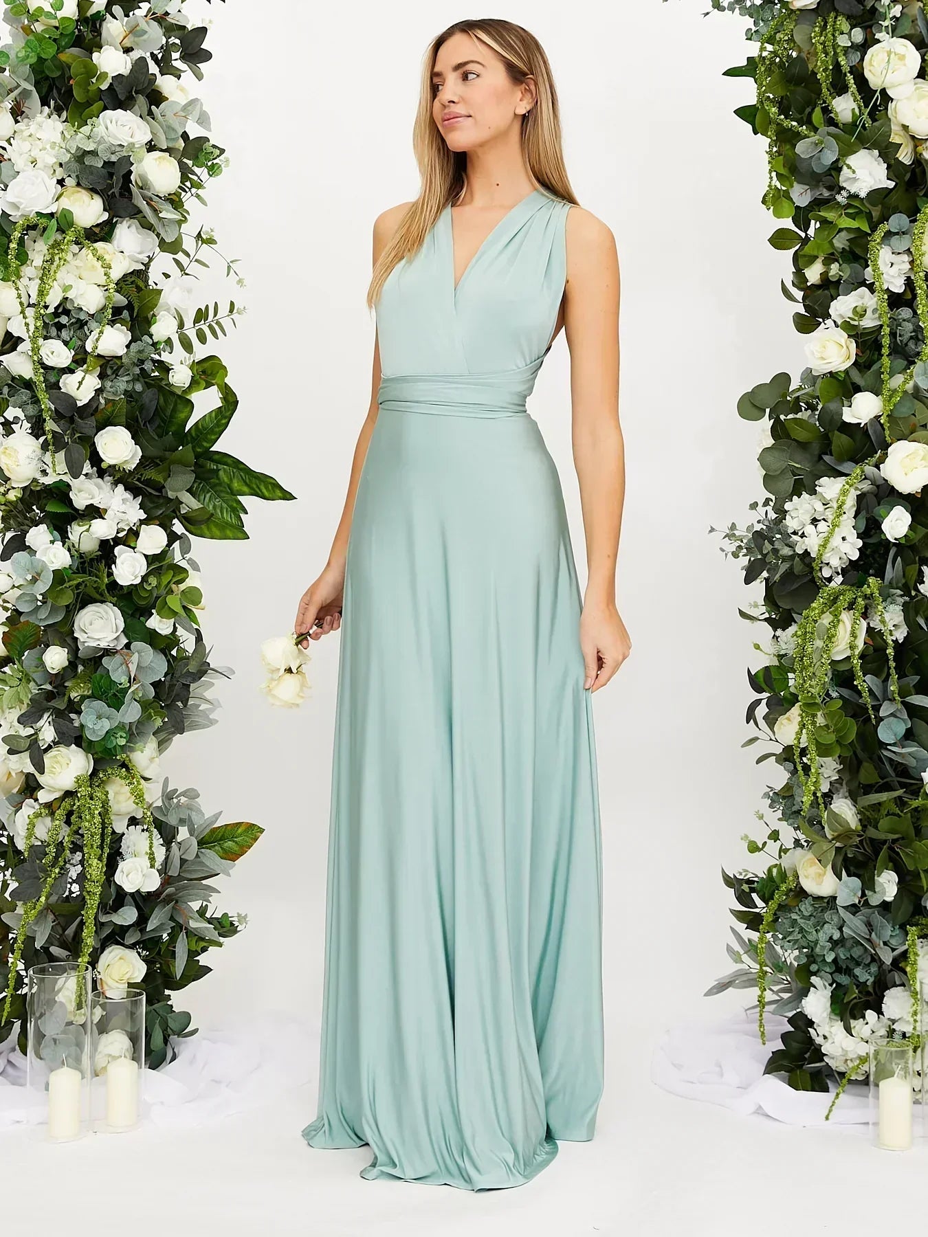 Nicole – Maxi Abito Con Incrocio Sulla Schiena