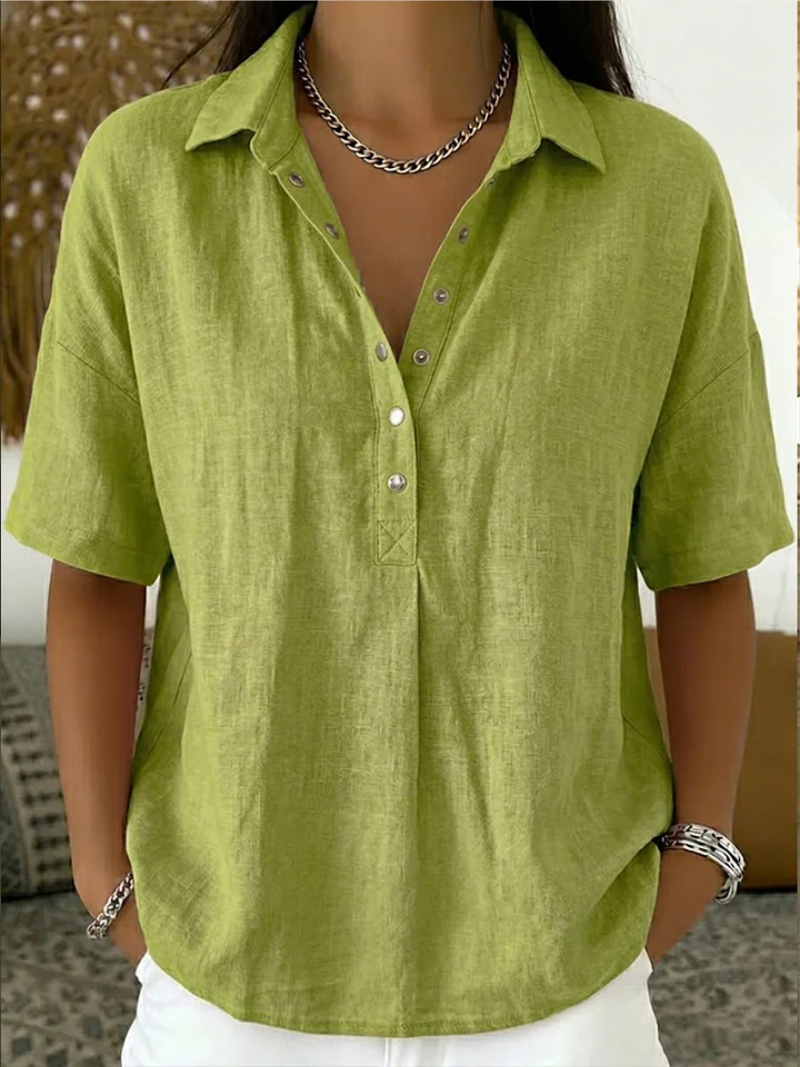 VITTORIA COMO | BLUSA CLASSICA CON SCOLLO A V DA DONNA