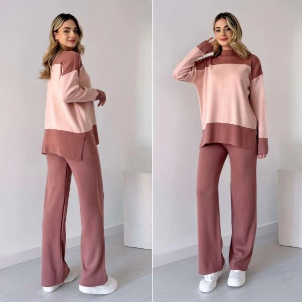 Marie - Completo due pezzi con top a girocollo e pantaloni a gamba larga Wenja