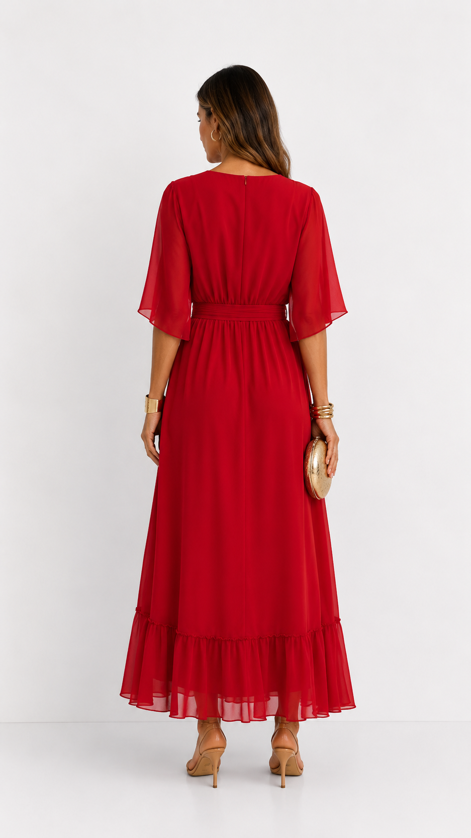 VITTORIA COMO | ABITO IN CHIFFON WRAP DA DONNA