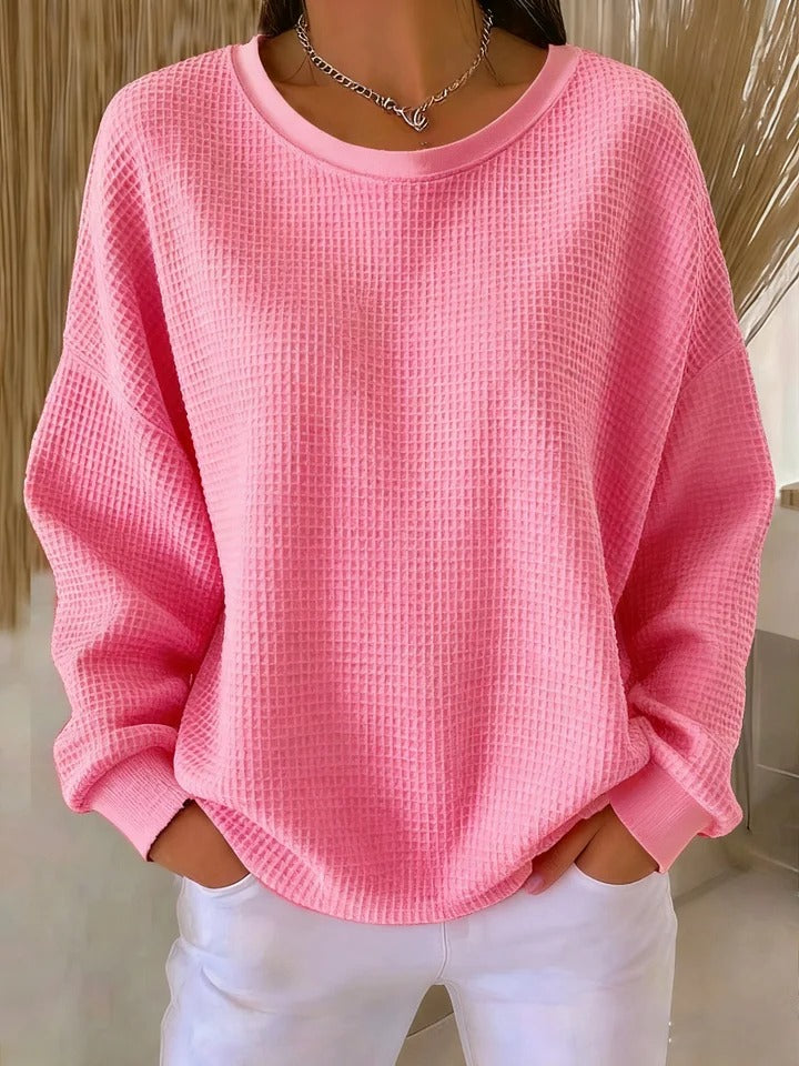 VITTORIA COMO | MAGLIONE OVERSIZE IN MAGLIA WAFFLE DA DONNA