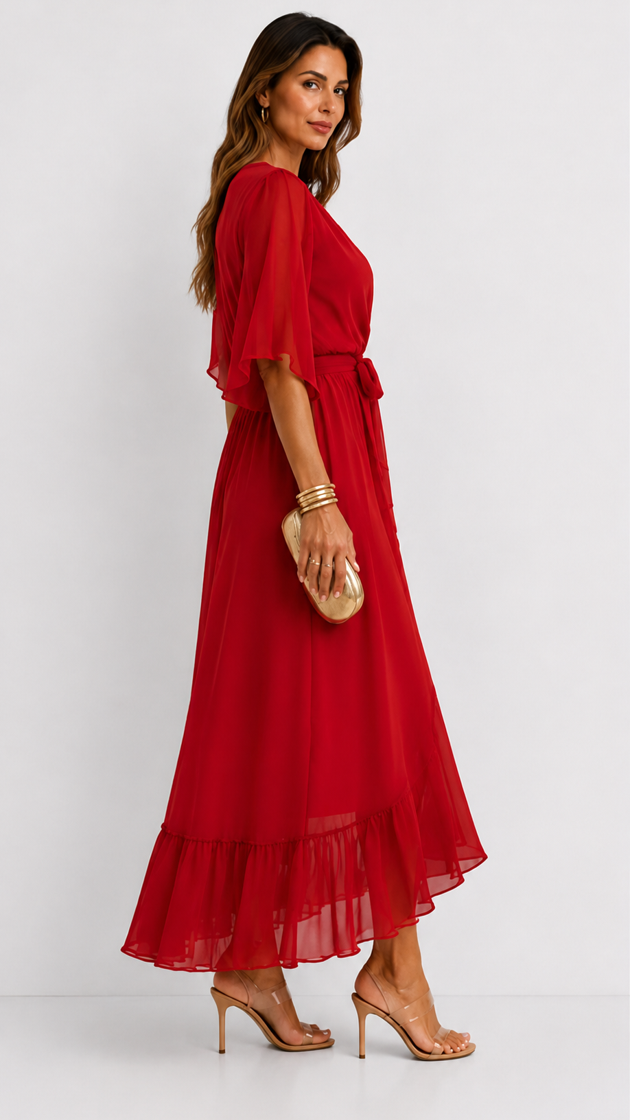 VITTORIA COMO | ABITO IN CHIFFON WRAP DA DONNA