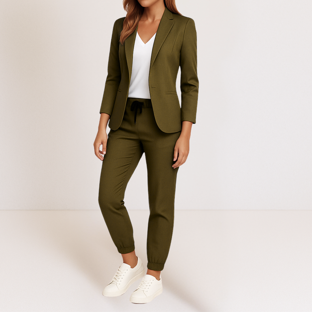 VITTORIA COMO | COMPLETO COORDINATO BLAZER E JOGGER SMART CLASSIC DA DONNA