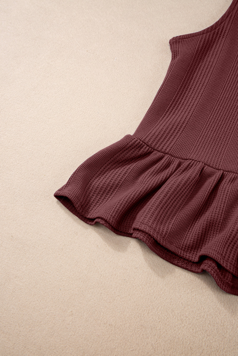 Amelia - Top a Costine con Volant e Pantaloni Blu