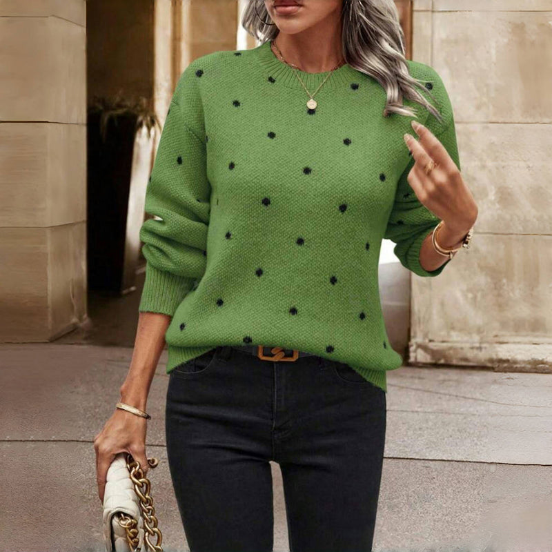 VITTORIA COMO | MAGLIONE IN MAGLIA A POIS DA DONNA