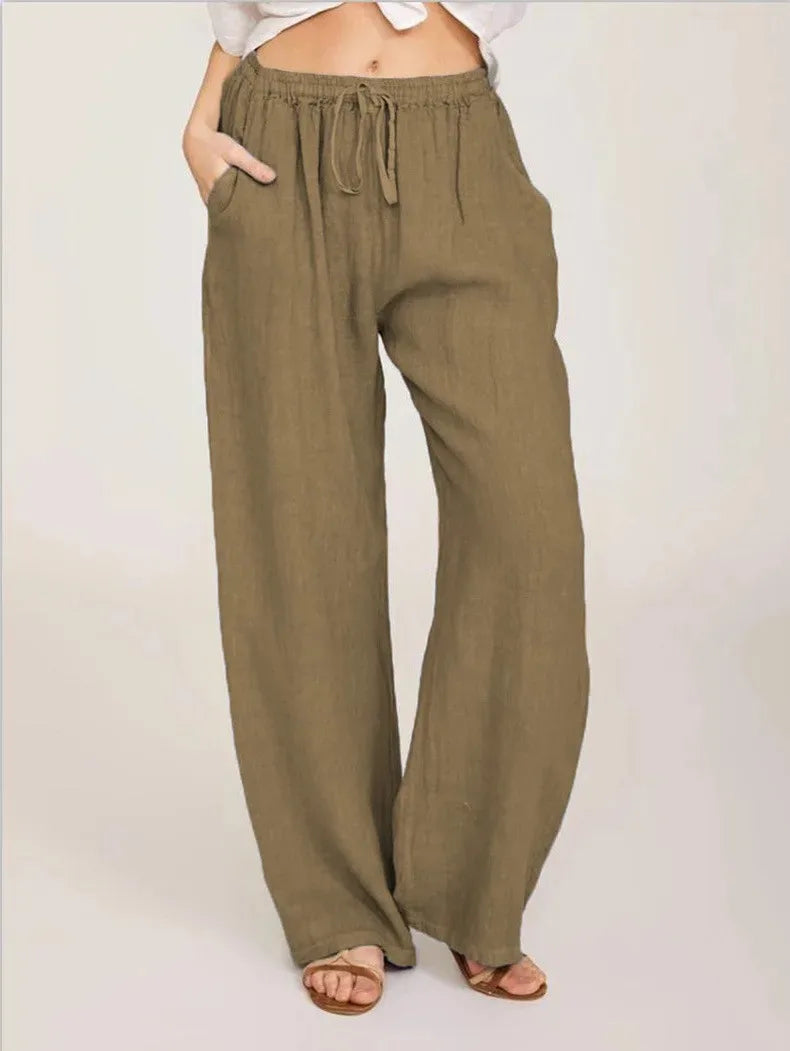 VITTORIA COMO | PANTALONI CLASSICI A GAMBA LARGA DA DONNA