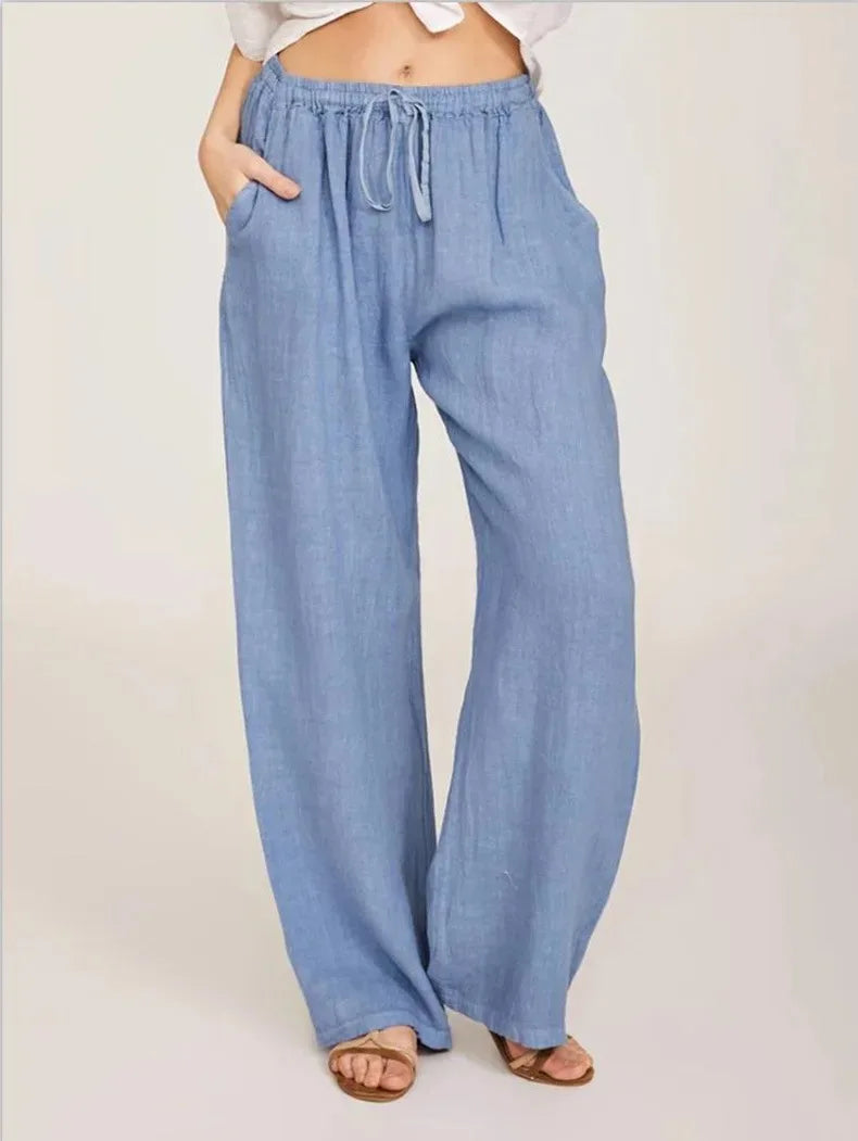 VITTORIA COMO | PANTALONI CLASSICI A GAMBA LARGA DA DONNA