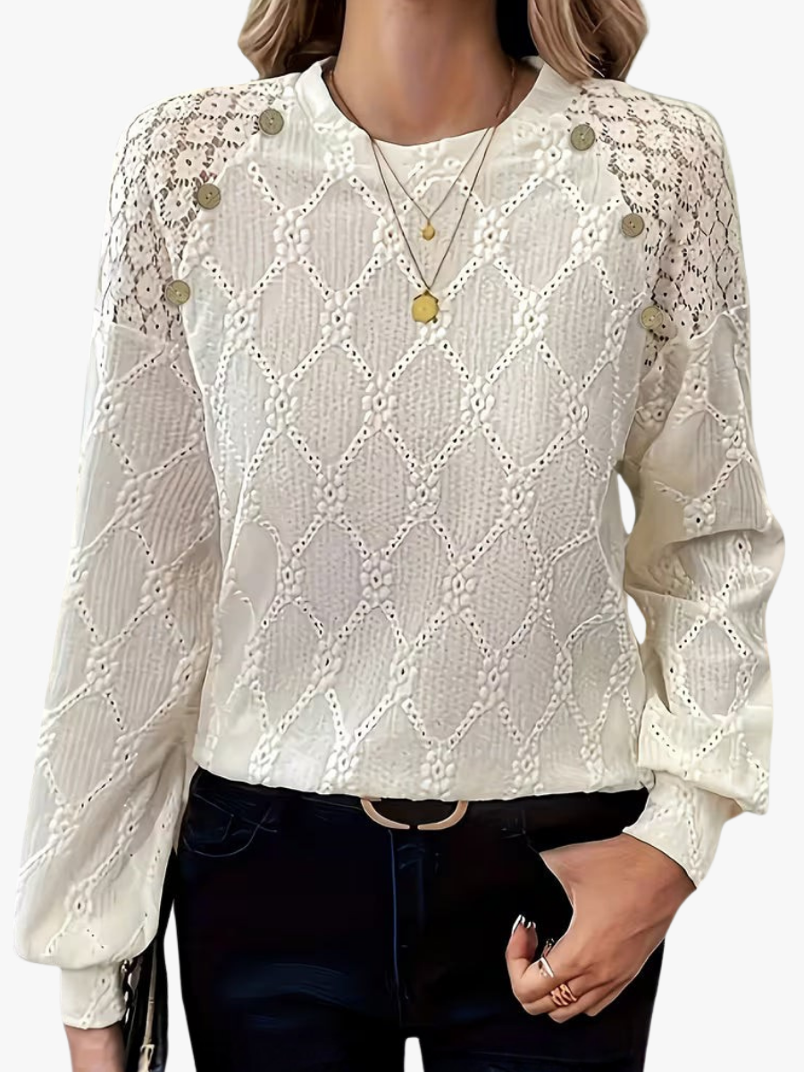 VITTORIA COMO | BLUSA INTRECCIATA CON COLLO TONDO DA DONNA