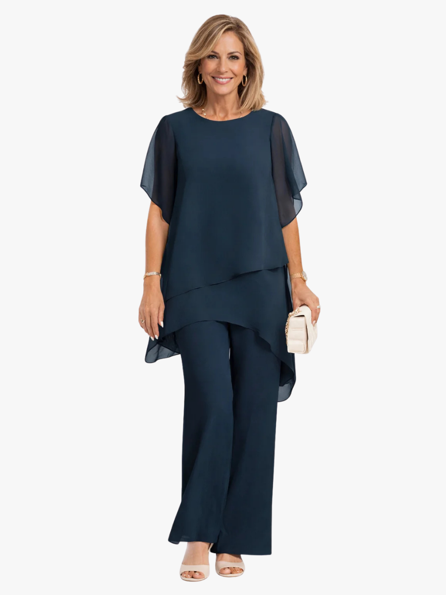 VITTORIA COMO | ELEGANTE COMPLETO FLUIDO DUE PEZZI DA DONNA
