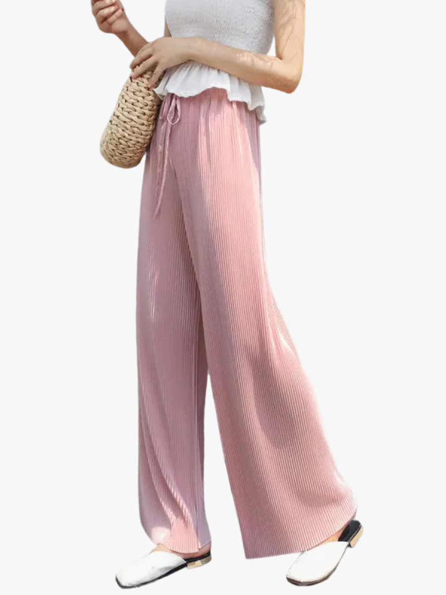 VITTORIA COMO | PANTALONI PLISSETTATI A GAMBA LARGA DA DONNA