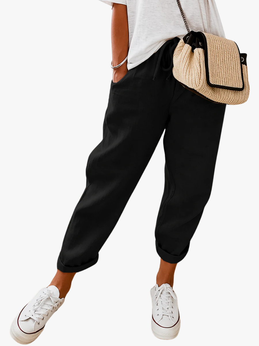 VITTORIA COMO | PANTALONI IN LINO RILASSATI DA DONNA