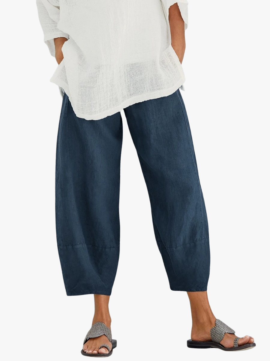 VITTORIA COMO | PANTALONI CROP IN COTONE DA DONNA