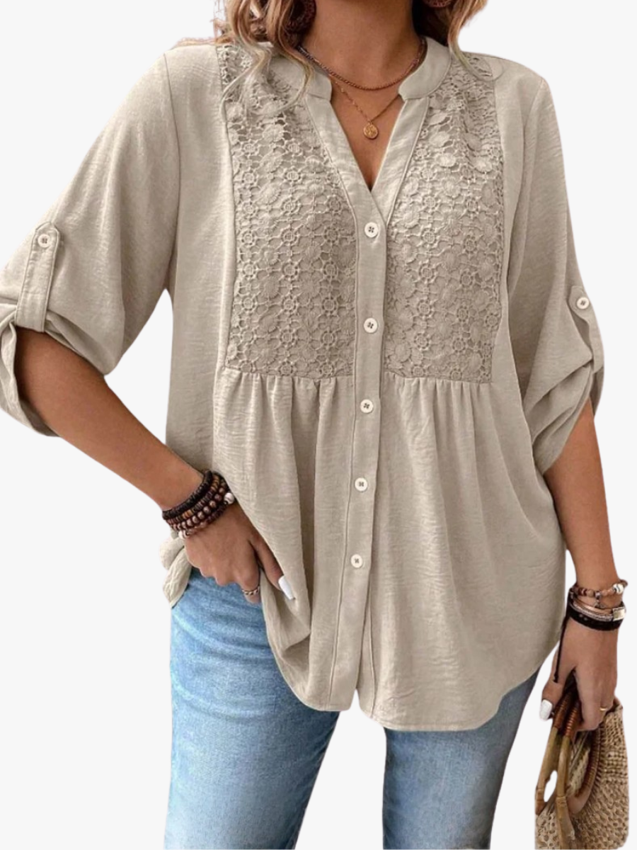 VITTORIA COMO | BLUSA CON BOTTONI DA DONNA