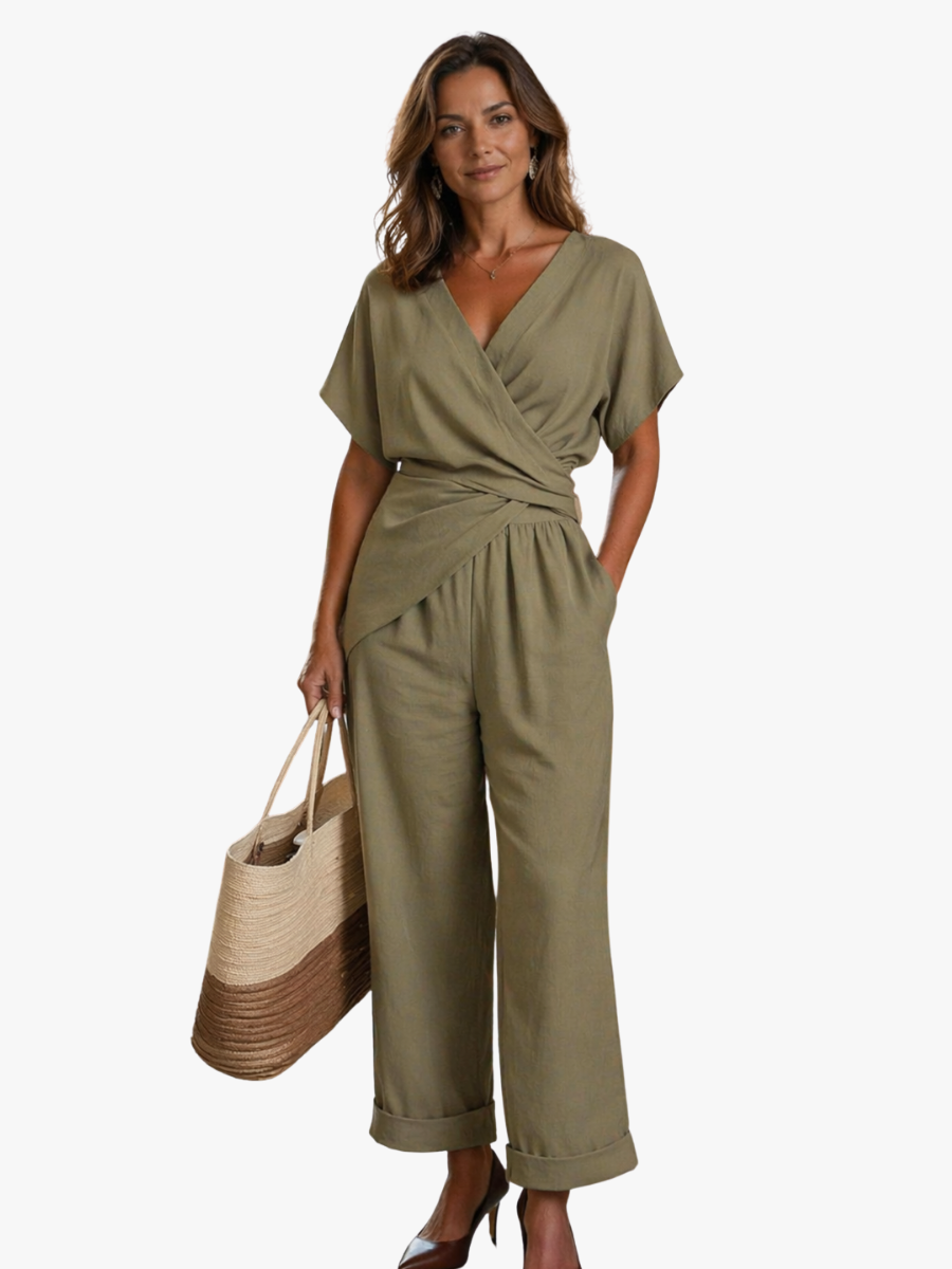 VITTORIA COMO | COMPLETO DRAPPEGGIATO DUE PEZZI DA DONNA