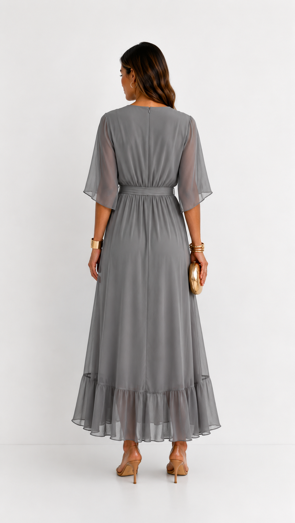 VITTORIA COMO | ABITO IN CHIFFON WRAP DA DONNA