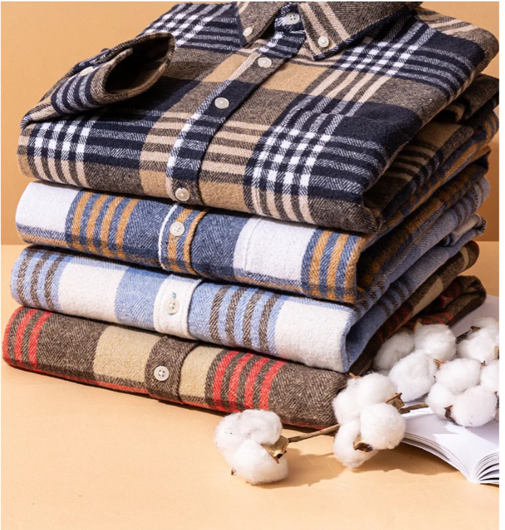 Jackson Vale - Camicia a quadri in cotone a maniche lunghe