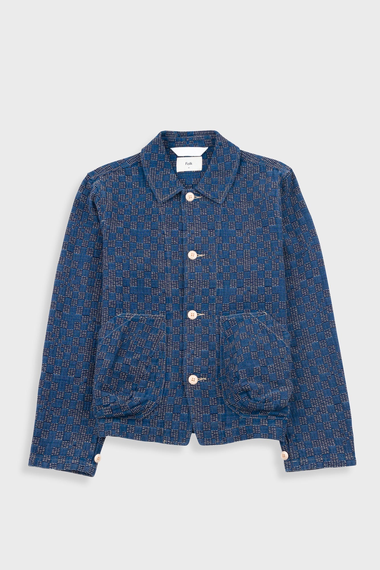 Ethan - Giacca Prism Indigo Mix Checkerboard
