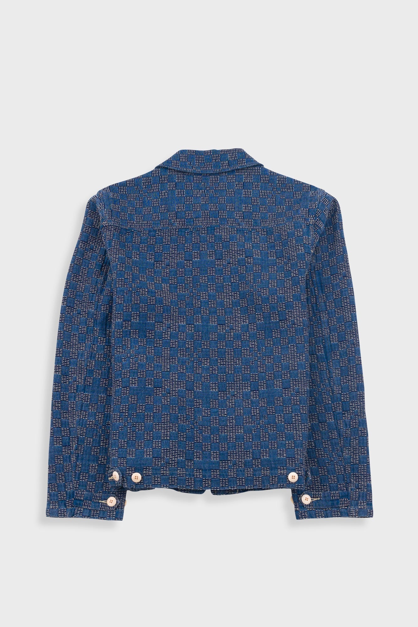 Ethan - Giacca Prism Indigo Mix Checkerboard