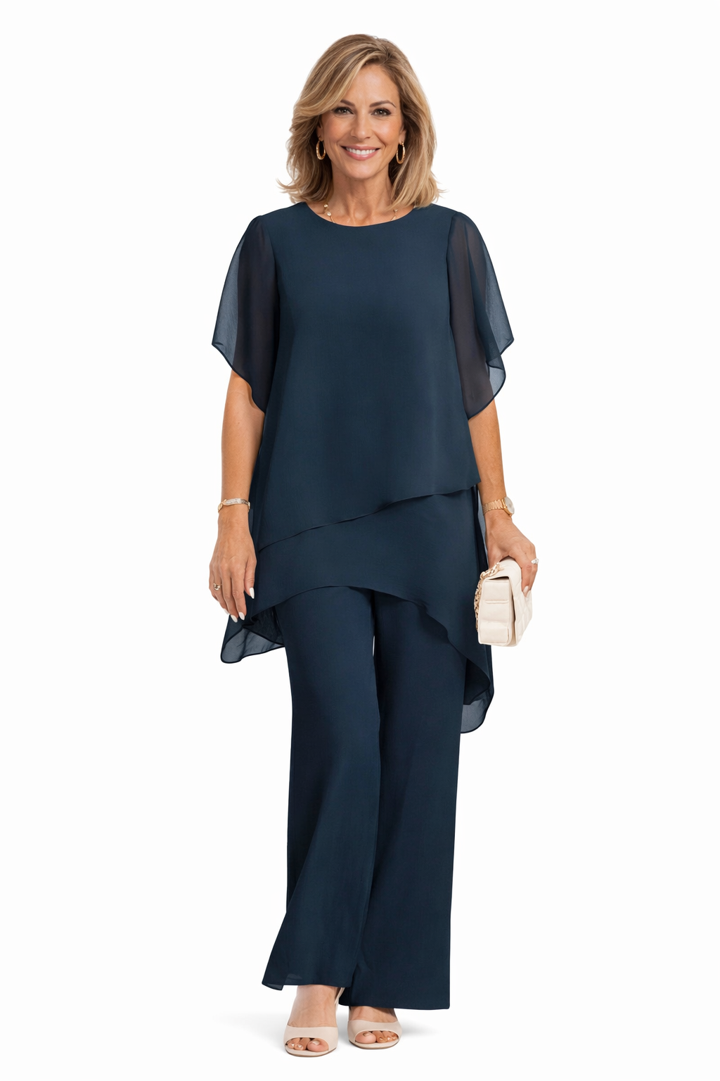 VITTORIA COMO | ELEGANTE COMPLETO FLUIDO DUE PEZZI DA DONNA