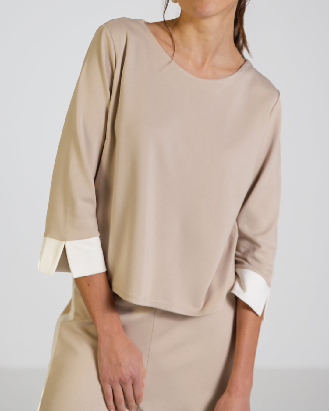 Bellamy - Top Drappeggiato Beige