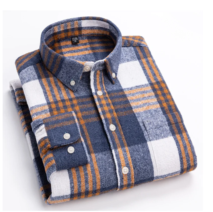 Jackson Vale - Camicia a quadri in cotone a maniche lunghe