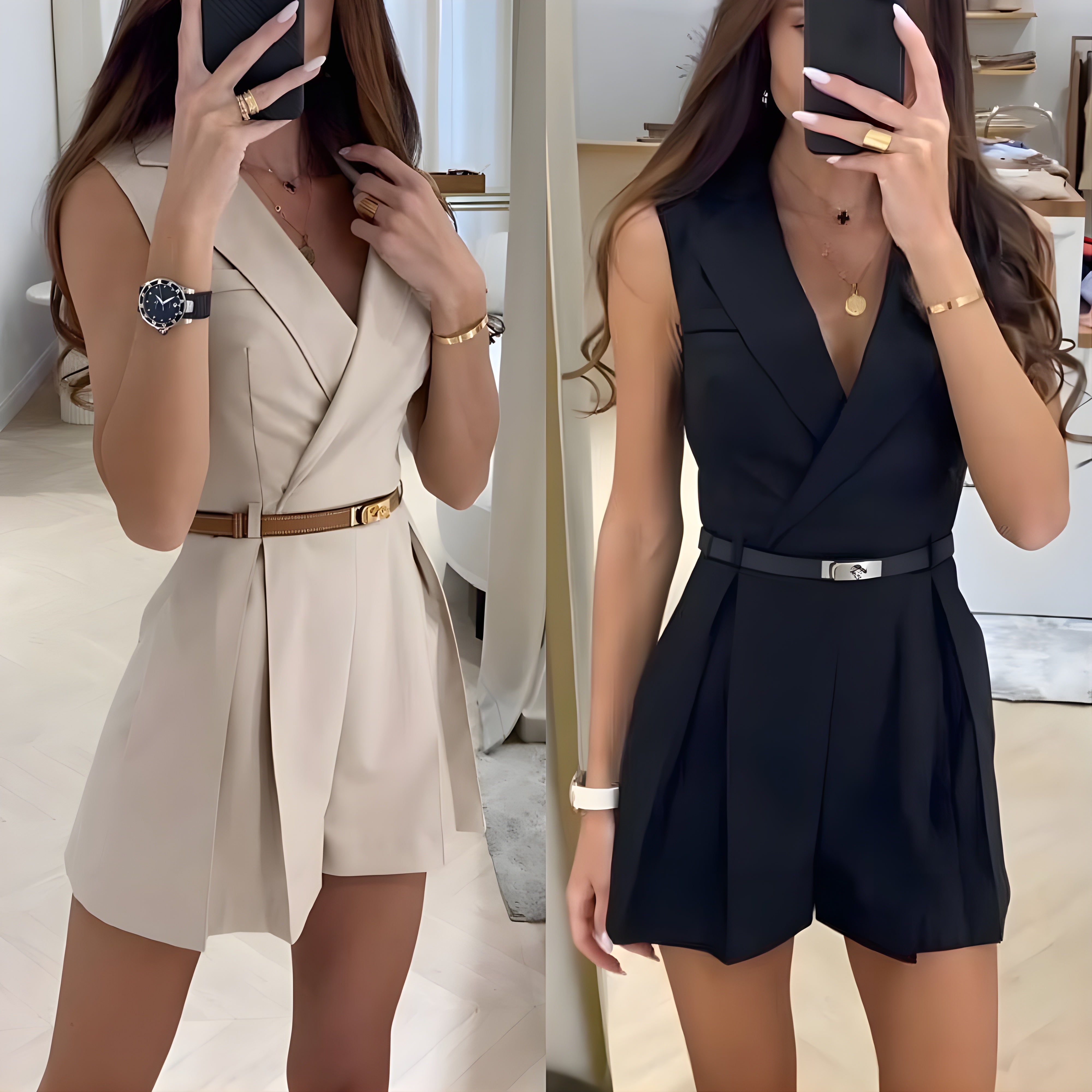 Tuta elegante senza maniche