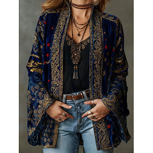 VITTORIA COMO | GIACCA BOHO IN VELLUTO DA DONNA