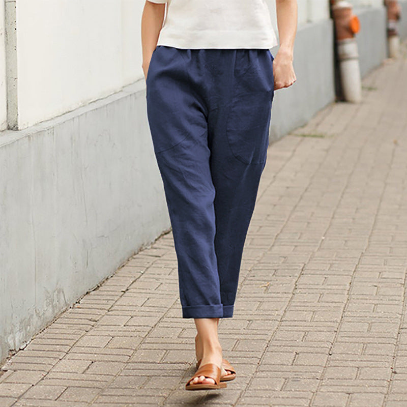 VITTORIA COMO | PANTALONI ESTIVI DRITTI DA DONNA