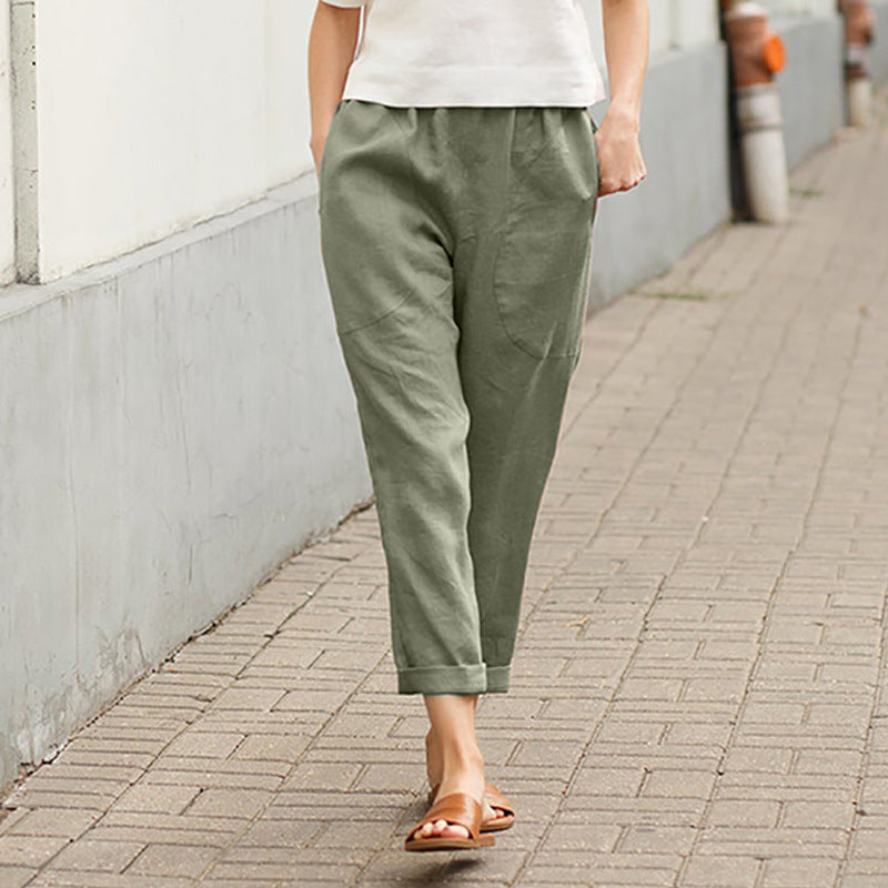 VITTORIA COMO | PANTALONI ESTIVI DRITTI DA DONNA