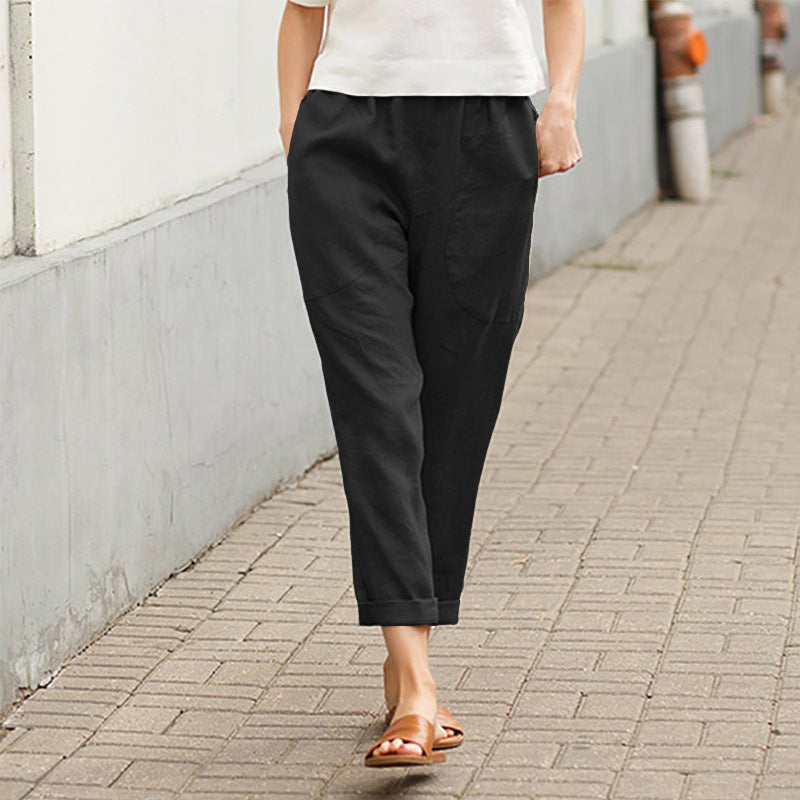 VITTORIA COMO | PANTALONI ESTIVI DRITTI DA DONNA