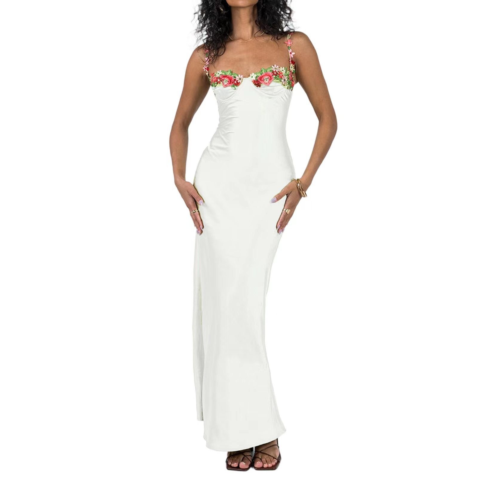 Chelsey – Vestito con corpetto floreale