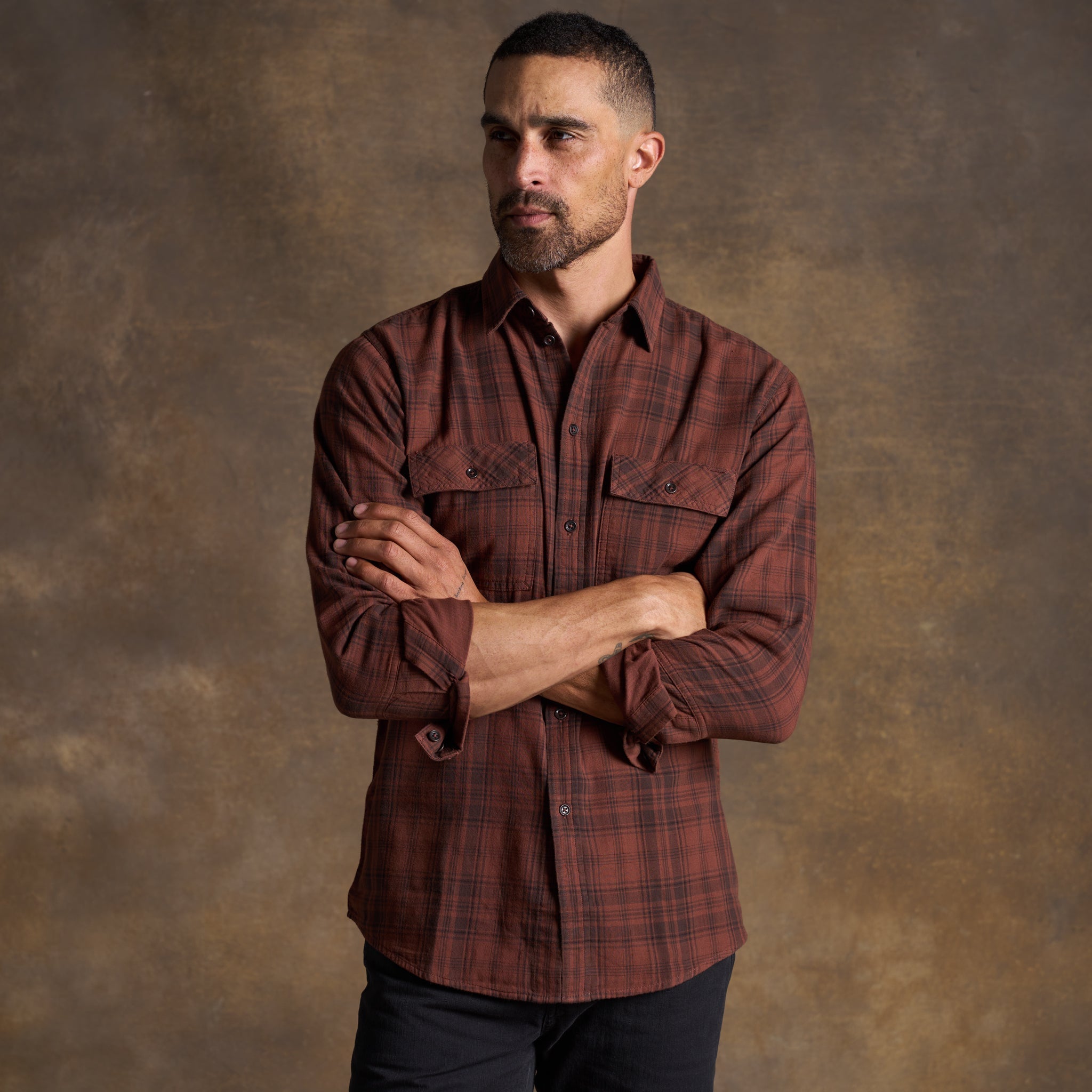 George – Camicia in garza di cotone tartan Heirloom